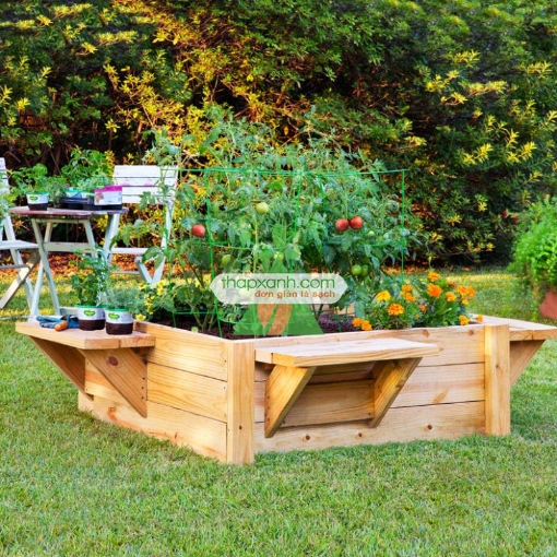 Ảnh của Chậu hoa gỗ trang trí