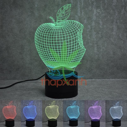 Ảnh của Đèn ngủ, đèn trang trí Led 3D Quả táo Oppo 7 màu
