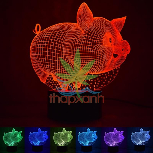 Ảnh của Đèn ngủ, đèn trang trí Led 3D, Đèn ngủ 7 màu