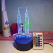 Ảnh của Đèn ngủ, Đèn trang trí Led 3D, Đèn ngủ 16 màu mini có điều khiển