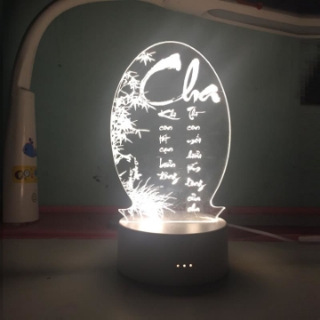Ảnh của Đèn ngủ, đèn trang trí Led 3D thư pháp