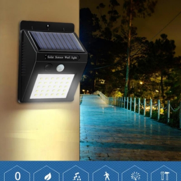 Ảnh của Đèn led năng lượng mặt trời MIN-30 (30 led), Pin li-ion, cảm biến bật tắt