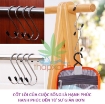 รูปภาพของ Vỉ 4 móc treo đồ chữ S, dụng cụ treo đồ đa năng cho gia đình