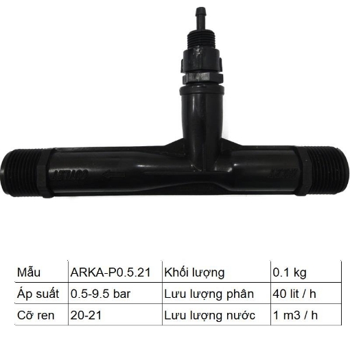 รูปภาพของ Thiết bị châm phân Venturi 21mm (1/2 inch)