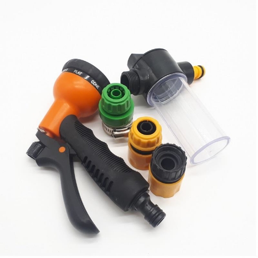 Gambar Bộ vòi xịt nước Tưới cây, Rửa xe BTN-5202, Bộ 3 món Vòi 8 in 1 Kèm bình xà phòng 12-18 mm