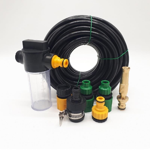 รูปภาพของ Bộ vòi xịt nước tưới cây, Rửa xe BTD-7203 vòi đồng VOI-6 kèm bình xà phòng + 15m dây