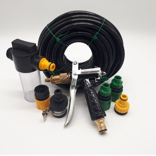 Ảnh của Bộ vòi xịt nước tưới cây, Rửa xe BTD-7204 vòi đồng 5 trong 1 kèm bình xà phòng + 15m Dây