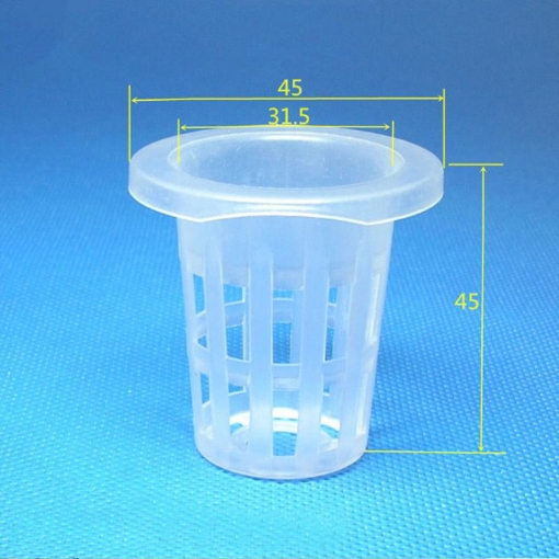 Ảnh của Rọ trồng thủy canh D35. Rọ nhựa thủy canh trong suốt, Cốc trồng rau thủy canh, Rọ đựng giá thể thủy canh