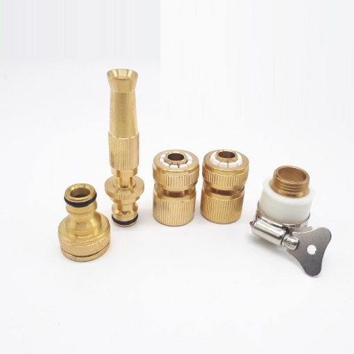 Ảnh của Bộ phụ kiện tưới cây, Rửa xe 5 món đồng TAD-5130, Bộ vòi tưới cây bằng đồng VOI-6