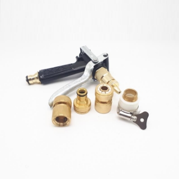 图片 Bộ phụ kiện tưới cây, Rửa xe 5 món đồng TAD-5131, Bộ vòi tưới cây bằng đồng 5 trong 1