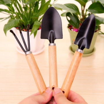 Ảnh của Bộ dụng cụ làm vườn 3 món cán gỗ TXE-3GO1, Bộ Xẻng 3 món, Xẻng làm vườn cán gỗ