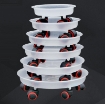 Picture of Giá để chậu hoa bằng nhựa TDT-29 cm, Kệ để chậu cây cảnh 4 bánh trong suốt, Đế chậu cây có bánh xe lăn