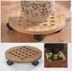 Picture of Giá để chậu hoa bằng gỗ TDG-30 cm, Kệ để chậu cây cảnh 4 bánh, Đế chậu cây có bánh xe lăn