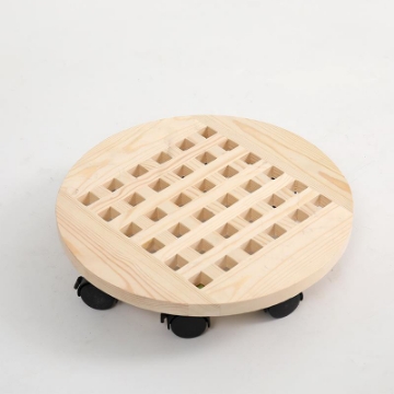 รูปภาพของ Giá để chậu hoa bằng gỗ TDG-40 cm, Kệ để chậu cây cảnh 4 bánh, Đế chậu cây có bánh xe lăn