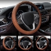 Gambar Bọc vô lăng ô tô BV00, Bọc da tay lái xe hơi cao cấp, Bọc vô lăng xe 4-7 chỗ, Size M 38cm