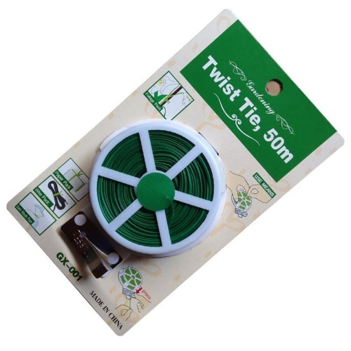 Ảnh của Cuộn dây buộc đồ đa năng Twist Tie GX-001, 50m (Dây nhựa, lõi kẽm)