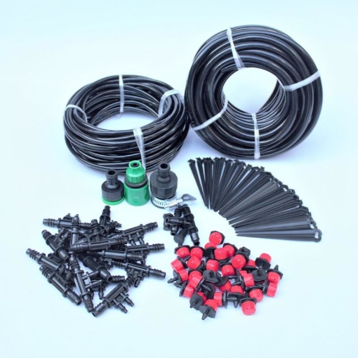 图片 Bộ Kit 32 Đầu béc tưới 8 tia đầy đủ dây, phụ kiện TX-DIY-03, Bộ tưới nhỏ giọt 8 tia cho rau hoa tự láp DIY