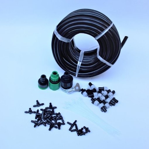 图片 Bộ Kit 16 Đầu béc phun sương 8lit đầy đủ dây, phụ kiện TX-DIY-051, Tưới phun sương làm mát, tưới Lan tự lắp DIY