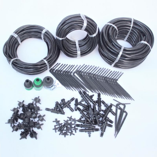 图片 Bộ Kit 32 Que cắm nhỏ giọt đầy đủ dây, phụ kiện TX-DIY-09, Béc tưới nhỏ giọt cà chua, dưa leo tự lắp DIY
