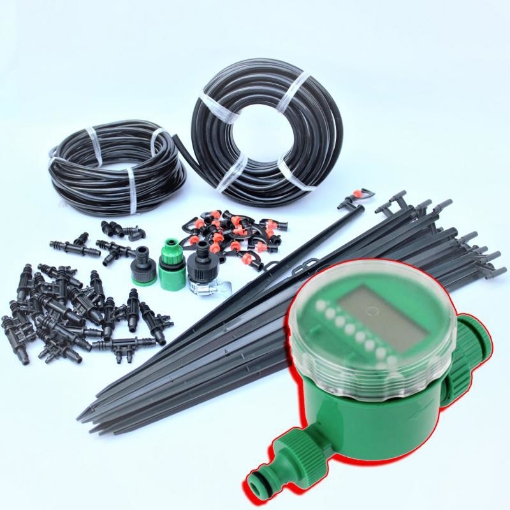 รูปภาพของ Bộ Kit 16 Que cắm tưới xoay đầy đủ + Van hẹn giờ Fujin-X, TX-DIY-015, Kit tưới tự lắp DIY Tưới xoay 306 độ