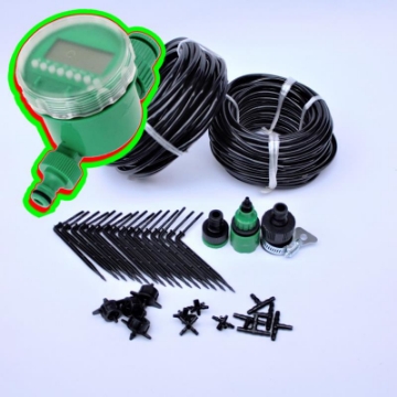 Ảnh của Bộ Kit 16 Que cắm nhỏ giọt + Van nước hẹn giờ FUJIN TX-DIY-095, Béc tưới nhỏ giọt trồng hoa rau tự lắp DIY