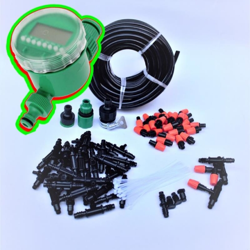 Ảnh của Kit 32 Đầu béc phun sương 10lit + Van nước hẹn giờ FUJIN TX-DIY-044, Bộ tưới phun sương làm mát, tưới hoa lan DIY