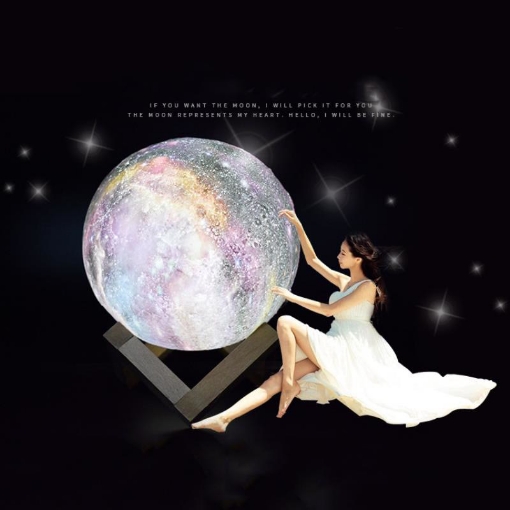 Ảnh của Đèn ngủ Galaxy 3D GLY-8CM, Đèn trang trí vũ trụ thu nhỏ 16 màu điều khiển từ xa, Đèn dải ngân hà