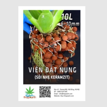 Ảnh của Hạt đất nung, Sỏi nhẹ, Đất sét nung (Bịch 10 lit - dm3), Sỏi nhẹ trồng lan, Giá thể trồng cây
