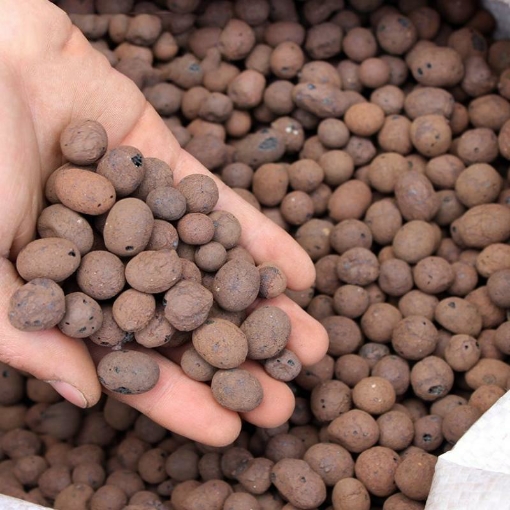 Gambar Sỏi nhẹ, Hạt đất sét nung nguyên bao, Viên sỏi hạt nhỏ 5-10 mm, Expanded clay pebbles