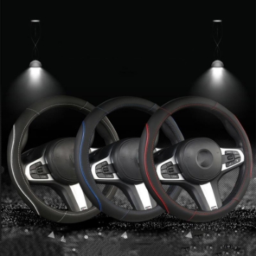 Ảnh của Bọc vô lăng ô tô BV05, Bọc da tay lái xe hơi cao cấp, Bọc vô lăng xe 4-7 chỗ, Size M 38cm