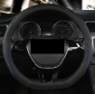รูปภาพของ Bọc vô lăng ô tô BV05, Bọc da tay lái xe hơi cao cấp, Bọc vô lăng xe 4-7 chỗ, Size M 38cm