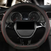 รูปภาพของ Bọc vô lăng ô tô BV05, Bọc da tay lái xe hơi cao cấp, Bọc vô lăng xe 4-7 chỗ, Size M 38cm