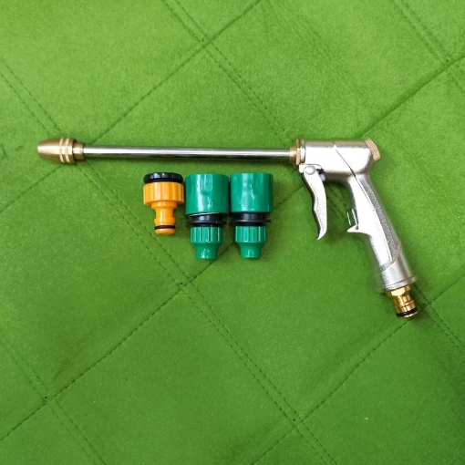 Ảnh của Bộ phụ kiện tưới cây, Rửa xe 4 món V8N-4085, Bộ vòi tưới cây súng đồng VOI-17, Dùng cho dây 8-11 mm