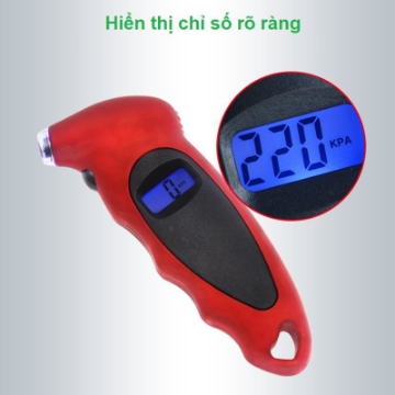 Ảnh của Đồng hồ đo áp suất lốp ô tô, xe máy AZU-A15, Dụng cụ đo áp điện tử cầm tay, Thiết bị đo van áp
