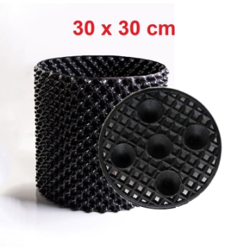 Ảnh của Chậu trồng cây dùng bầu CLV 30*30 cm kèm đế chậu, Bầu ươm cây cảnh rau hoa có lỗ thoát