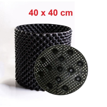 Ảnh của Chậu trồng cây dùng bầu CLV 40*40 cm kèm đế chậu, Bầu ươm cây cảnh rau hoa có lỗ thoát