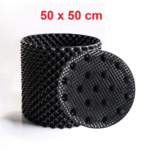 รูปภาพของ Chậu trồng cây dùng bầu CLV 50*50 cm kèm đế chậu, Bầu ươm cây cảnh rau hoa có lỗ thoát