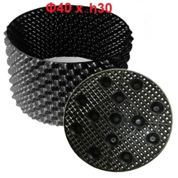 Ảnh của Chậu trồng cây dùng bầu CLV Φ40*h30 cm kèm đế chậu, Bầu ươm cây cảnh rau hoa có lỗ thoát