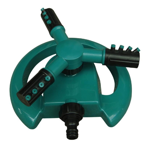 Gambar Đầu tưới 3 cánh xoay 360° T3C-MT, Vòi tưới 3 cánh 360 độ Chân đế hình mặt trăng Lắp nối nhanh 16