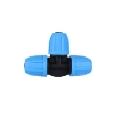รูปภาพของ Tê chia cho ống Φ811 912 mm TE812 Có đai siết, T chia 3 cho ống PE, LDPE, HDPE, PVC 8/11 9/12
