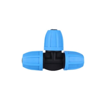 Ảnh của Tê chia cho ống Φ811 912 mm TE812 Có đai siết, T chia 3 cho ống PE, LDPE, HDPE, PVC 8/11 9/12