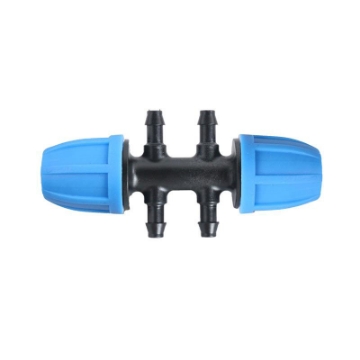 Ảnh của Chia 6 cho ống Φ811 912 mm ra 4/7 THAP812.4.47 Có đai siết, Thập PE, LDPE, HDPE, PVC 8/11 9/12 ra 4 đầu 4/7