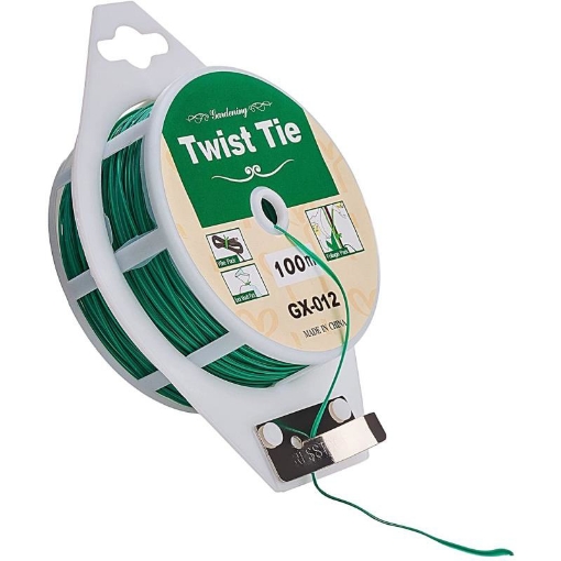 Picture of Cuộn dây buộc đồ đa năng Twist Tie GX-012, 100m Dây nhựa, lõi kẽm buộc Lan Dây leo