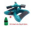 รูปภาพของ Đầu tưới 3 cánh xoay 360° T3C-CB.200 Kèm nối nhanh 811, Vòi phun 3 cánh 360 độ Chân đế cánh bướm