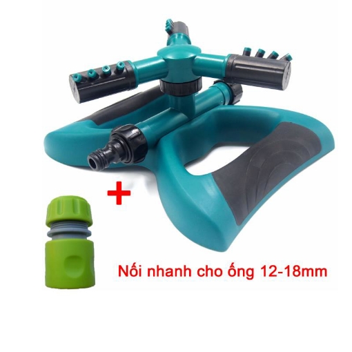 Ảnh của Đầu tưới 3 cánh xoay 360° T3C-CB.201 Kèm nối nhanh 16, Vòi phun 3 cánh 360 độ Chân đế cánh bướm