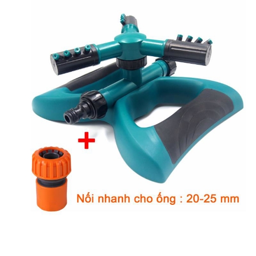 Ảnh của Đầu tưới 3 cánh xoay 360° T3C-CB.202 Kèm nối nhanh 20, Vòi phun 3 cánh 360 độ Chân đế cánh bướm