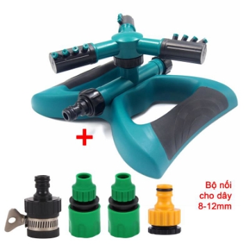 รูปภาพของ Đầu tưới 3 cánh xoay 360° T3C-CB.503 Kèm Bộ nối nhanh 811, Vòi phun Chân đế cánh bướm