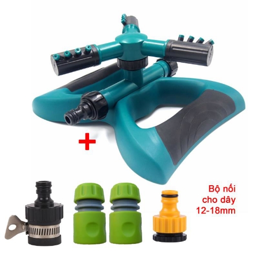 Ảnh của Đầu tưới 3 cánh xoay 360° T3C-CB.504 Kèm Bộ nối nhanh 16, Vòi phun Chân đế cánh bướm