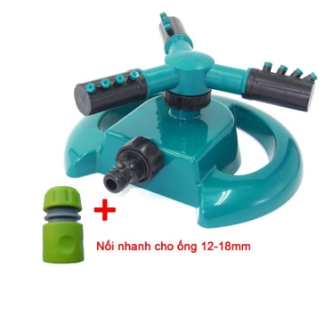 Ảnh của Đầu tưới 3 cánh xoay 360° T3C-MT.211 Kèm nối nhanh 16, Vòi phun xoay Chân đế hình mặt trăng