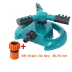 Ảnh của Đầu tưới 3 cánh xoay 360° T3C-MT.212 Kèm nối nhanh 20, Vòi phun xoay Chân đế hình mặt trăng